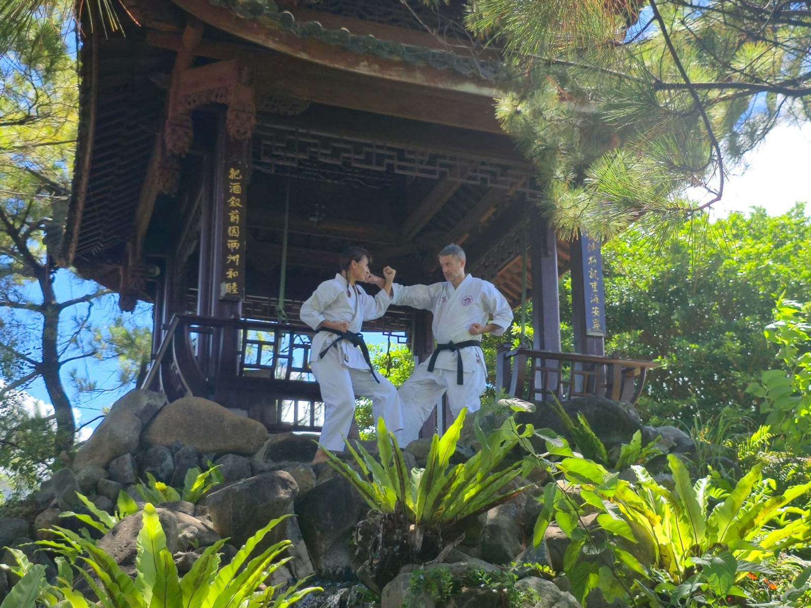 Frédéric et Nathalie au jardin Fukushū-en